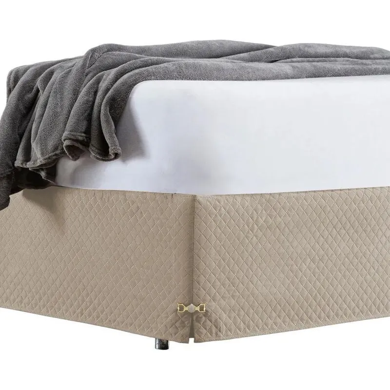 Saia Para Cama Box 40 Cm Altura Baú Casal Padrão Matel Avelã