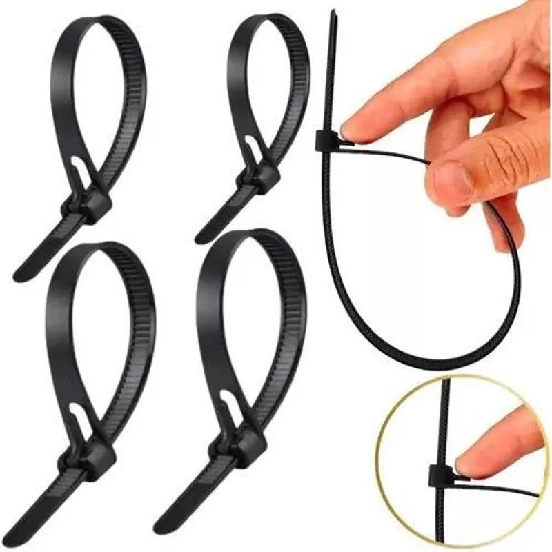 10x Abraçadeira Enforca Gato Reutilizavel 7,6mm X 30cm 100