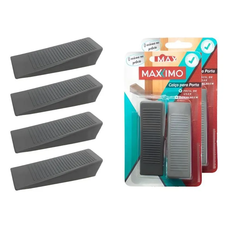 Kit Com 4 Calços Para Portas Aparador Cunha Segurança Pvc Ci