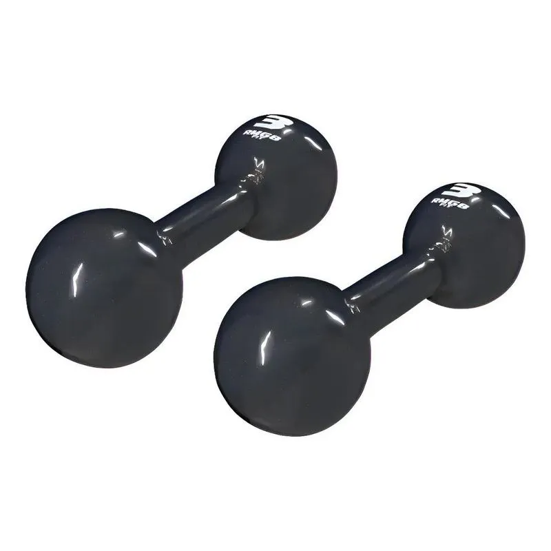 Par Pesos Halter Peso 3 Kg Cada Emborrachado Treino Com 2 Un