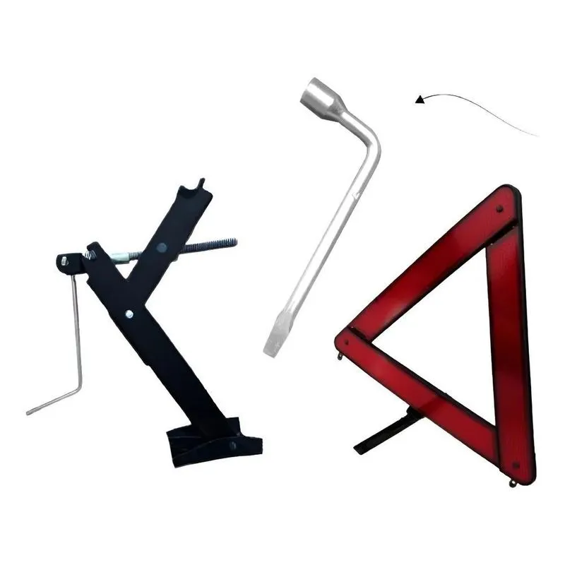 Kit Macaco Automotivo Chave Roda 19mm Triângulo Carro Fiat