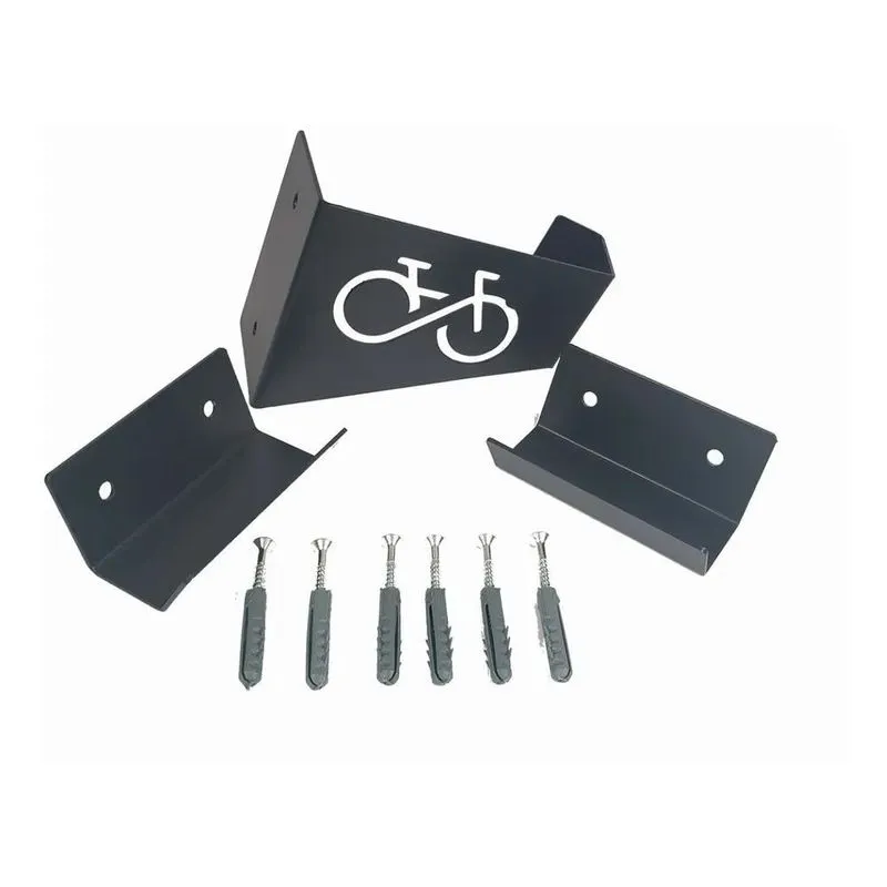 2x Suporte De Parede Kw Parts Bicicleta Preto Unissex