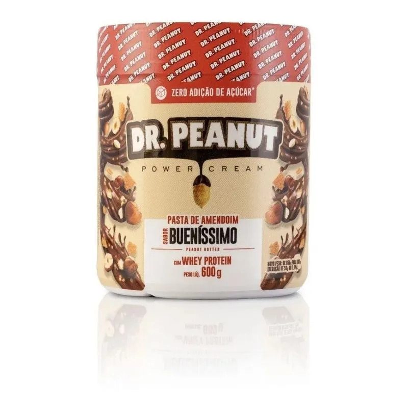 Pasta De Amendoim Com Whey Isolado 600g Dr Peanut Sabor Buen
