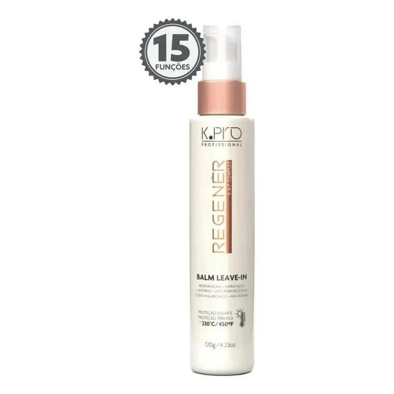 3x K.pro Regenér Balm Leave-in Proteção Térmica E Solar 120g