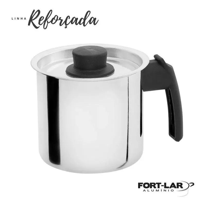 10x Canecão Leiteira Fervedor 1,70l C/tampa N14 Polido Alum