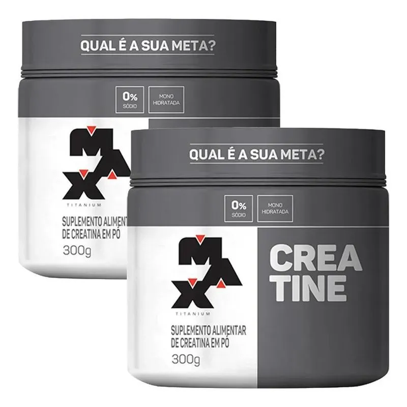 10x Kit 2x Creatina 300g Max Titanium Monohidratada Em Pó S