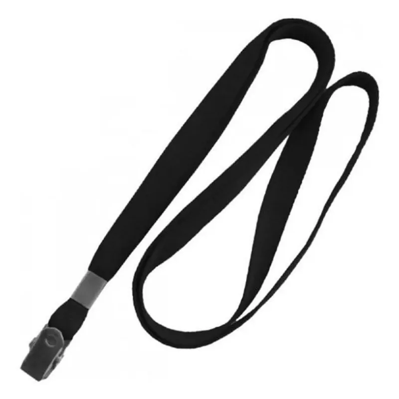10x Cordão Para Crachá Com Jacaré Preto 12mm Mares 10 Und