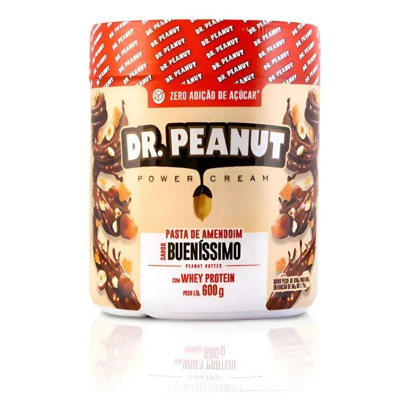 Pasta De Amendoim Com Whey Protein 600g - Dr Peanut Sabor Bu