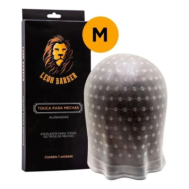 Touca Silicone Transparente Mechas Luzes Cabelo, Leon Barber