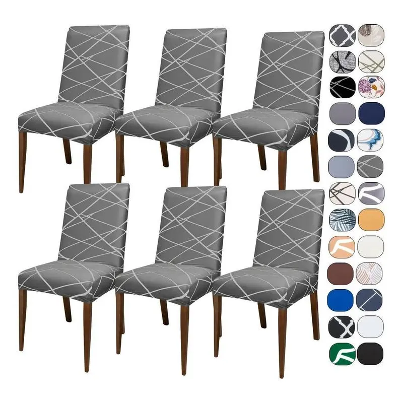 Kit 6 Capas Cadeira Jantar Tecido Importado Spa Pantano Chum