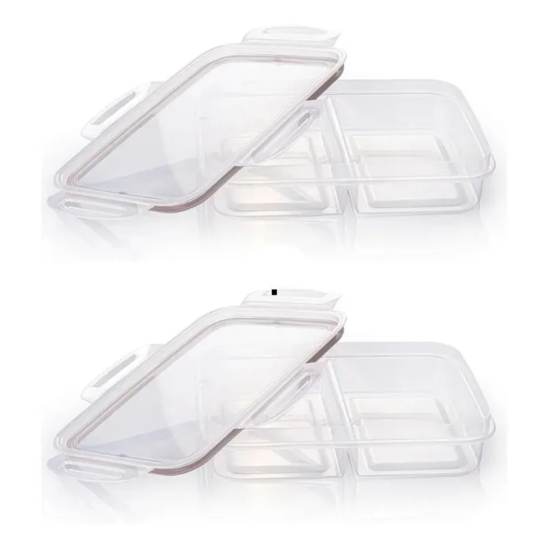Kit 2 Potes Herméticos Porta Frios Trava Mais
