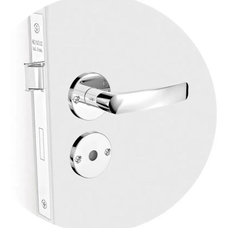 3x Fechadura Soprano Roseta Pali Cromada Banheiro Cor Inox