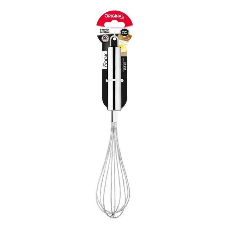 5x Batedor Fue Claras 28,5cm Line Aço Inox