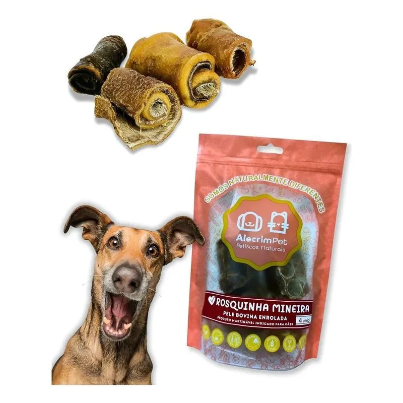 Petisco Mordedor Natural Alecrimpet Rosquinha Mineira 4 Unid