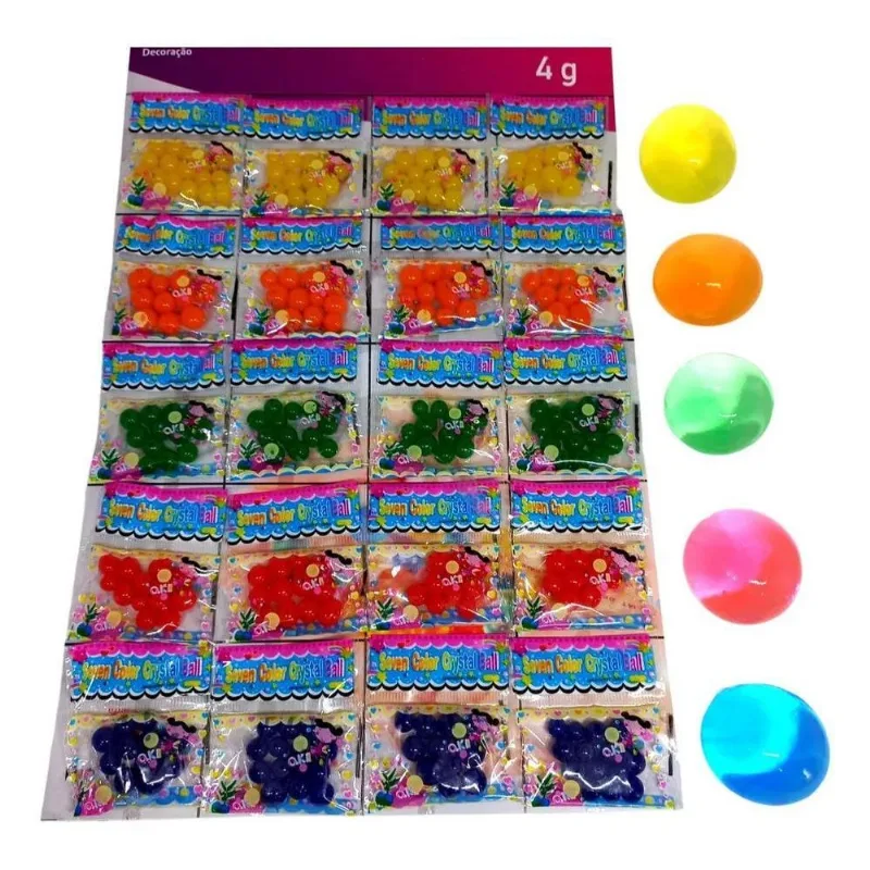 2x Bolas De Gel Orbeez Decoração Vaso Plantas Cartela Grande