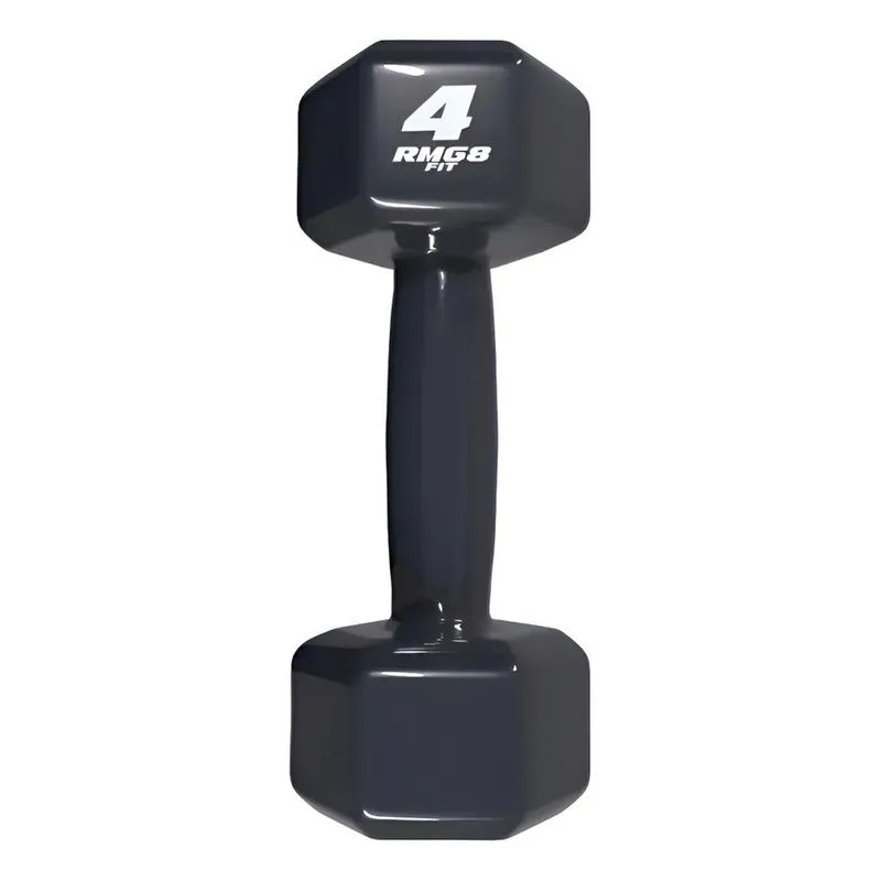 Halter Peso 4 Kg Emborrachado Treino Unitário Sextavado Cor