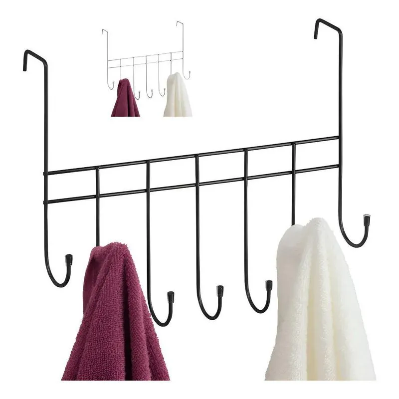 2x Suporte Pendurar Roupa Toalha Atras Porta Não Precisa Fur