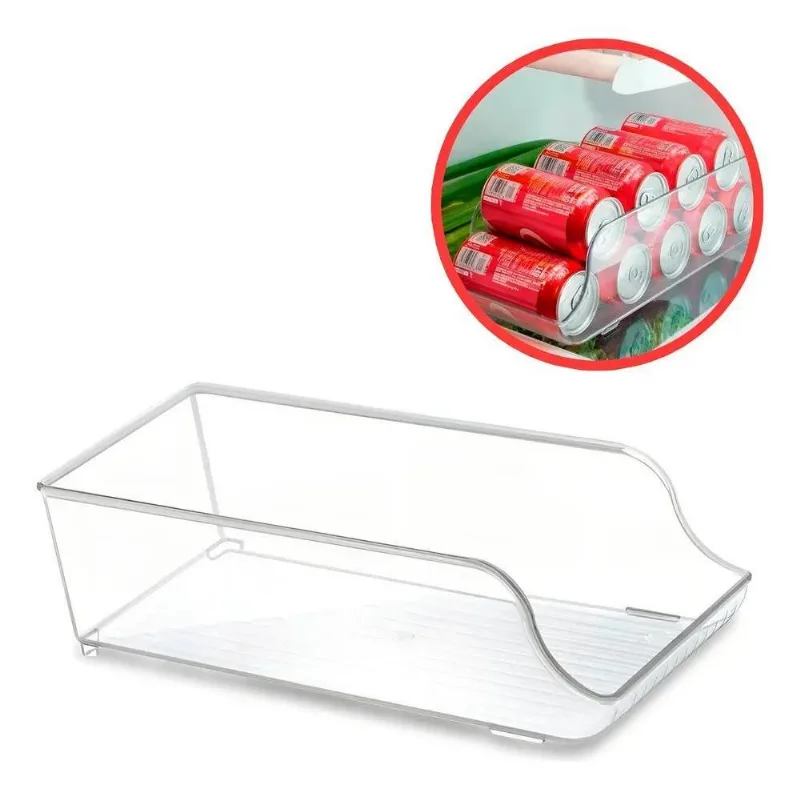 2x Suporte Geladeira Organizador Lata Cerveja Refrigerante C