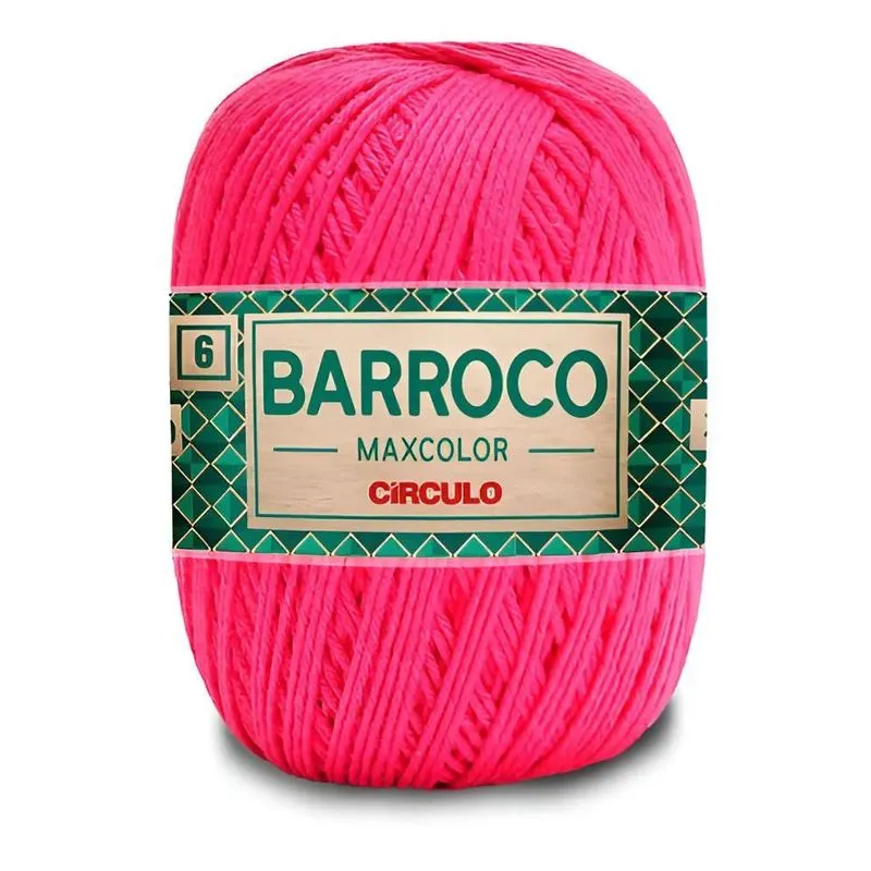 Barbante Barroco Maxcolor Nº 6 400g 452mts Cor 3334 - Tulipa