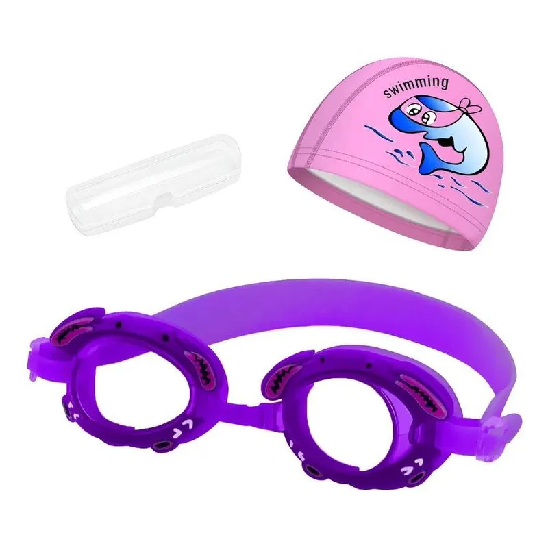 Kit Touca Óculos Natação Hero Band Piscina Infantil Crianças