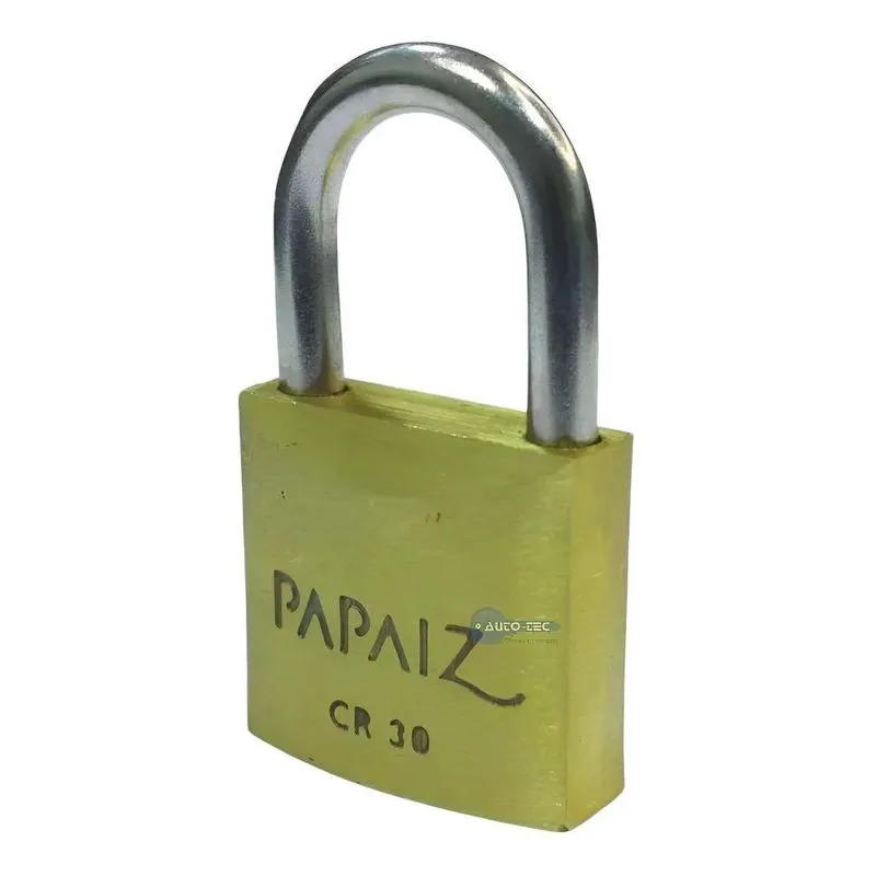 Cadeado De Latão Maciço Com Haste Curta Papaiz Cr 30mm Cor A