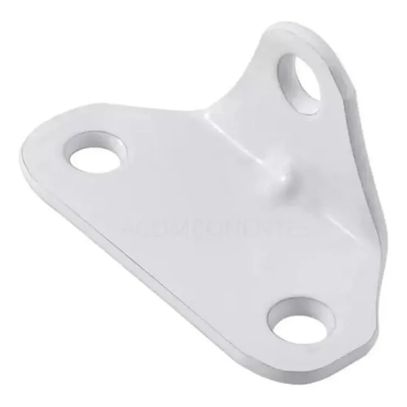 Cantoneira 3 Furos Branca Reforçada ( Kit 50 Unidades )