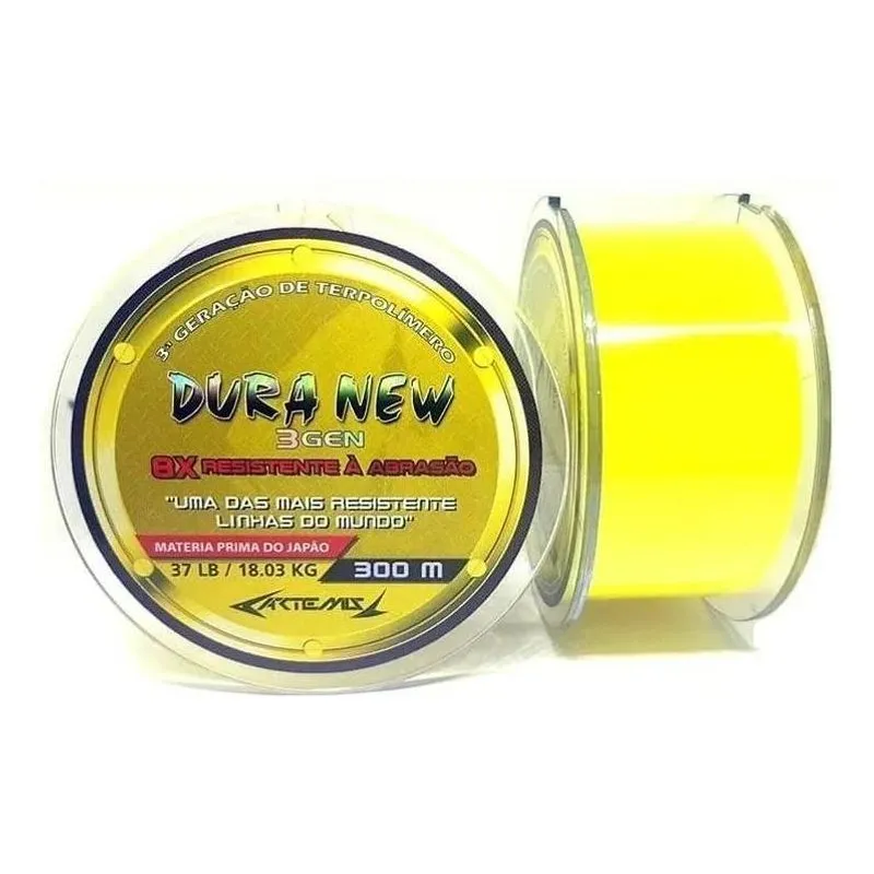 2x Linha Duranium Duranew 0.40 Mm 300m Amarela Monofilamento