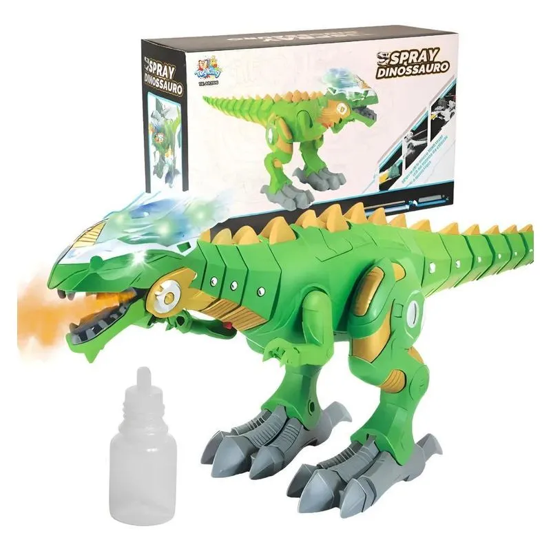 Dragão Robo Brinquedo Dinossauro Anda Bate Asas Solta Fumaça