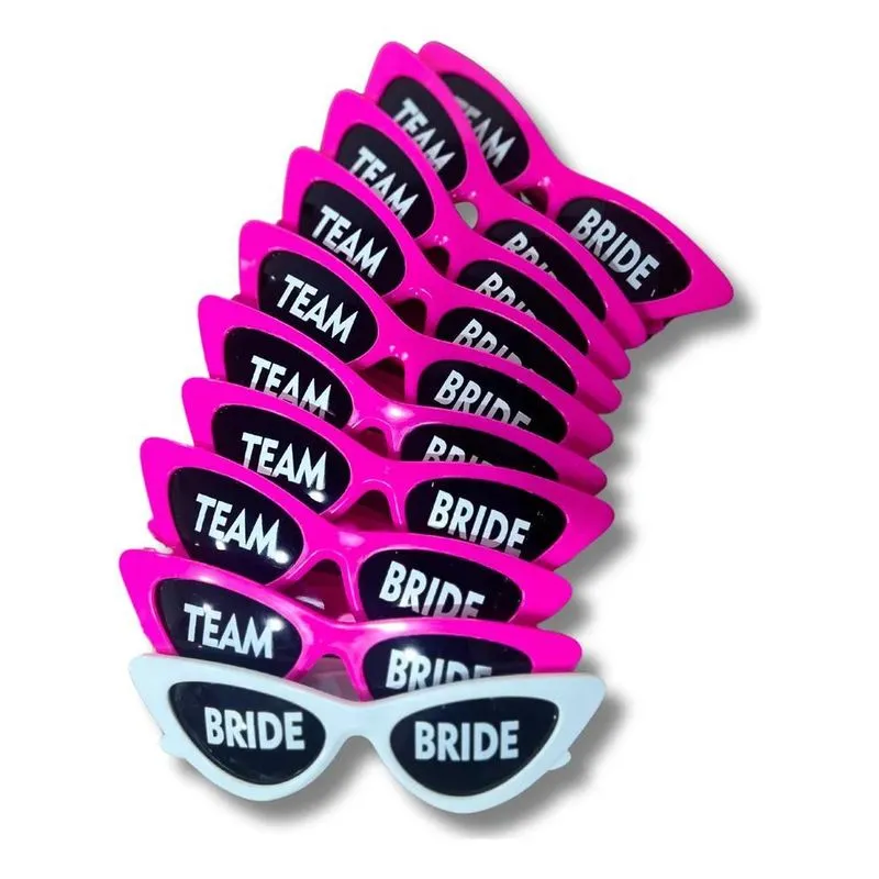 3x Kit 10 Óculos Escuro Madu Despedida De Solteira Team Brid