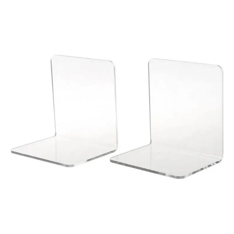 3x Bibliocanto Cristal Suporte Apoio Livro Aparador Lateral