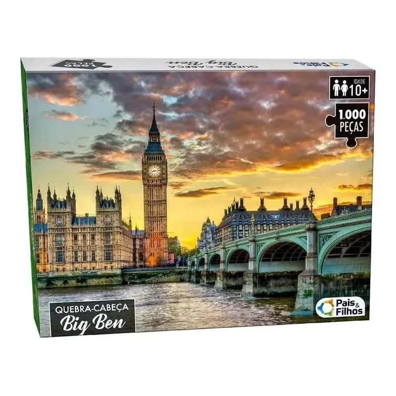 Quebra Cabeça Big Ben 1000 Peças Brinquedo Presente Criança