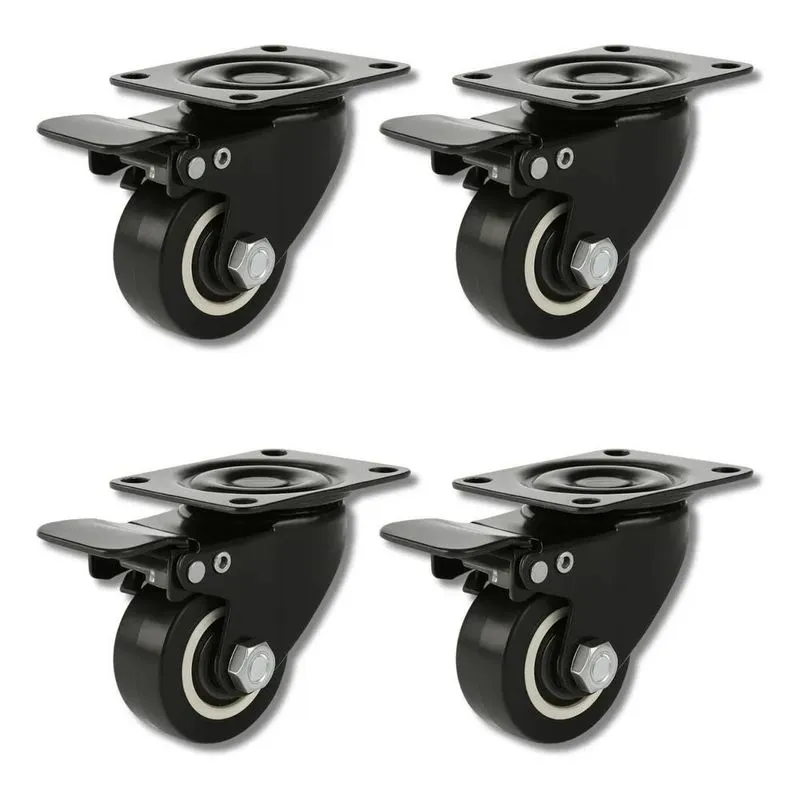 3x 4 Rodinhas Moveis Rodizios Giratorios Reforçada Freio 400