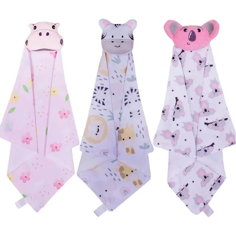 Kit 3 Naninha De Bebê Com Prendedor De Chupeta Menino M Kit