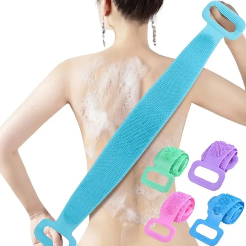 10x Escova De Banho Faixa Silicone Costas Esponja Bucha Esf