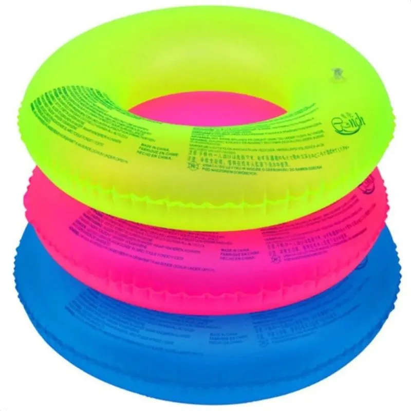 3x Boia Redonda Neon Inflável 76 Cm Piscina Praia Verão Moda