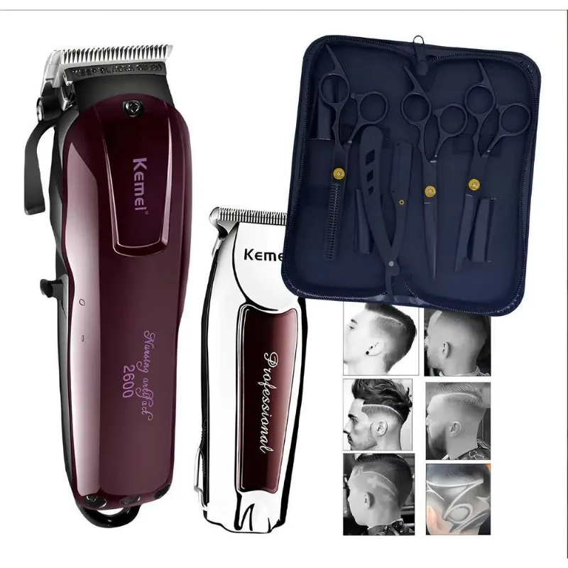Kit3 Tesoura Profissional Barbeiro Máquinas Corte Acabamento