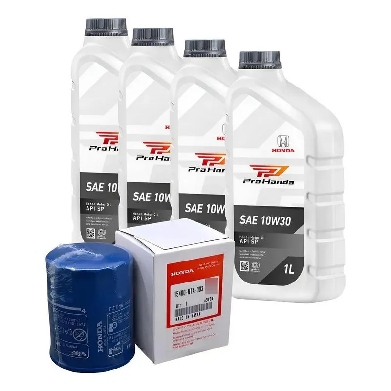 Kit 4 Óleo Motor Honda 10w30 + Filtro De Óleo Honda