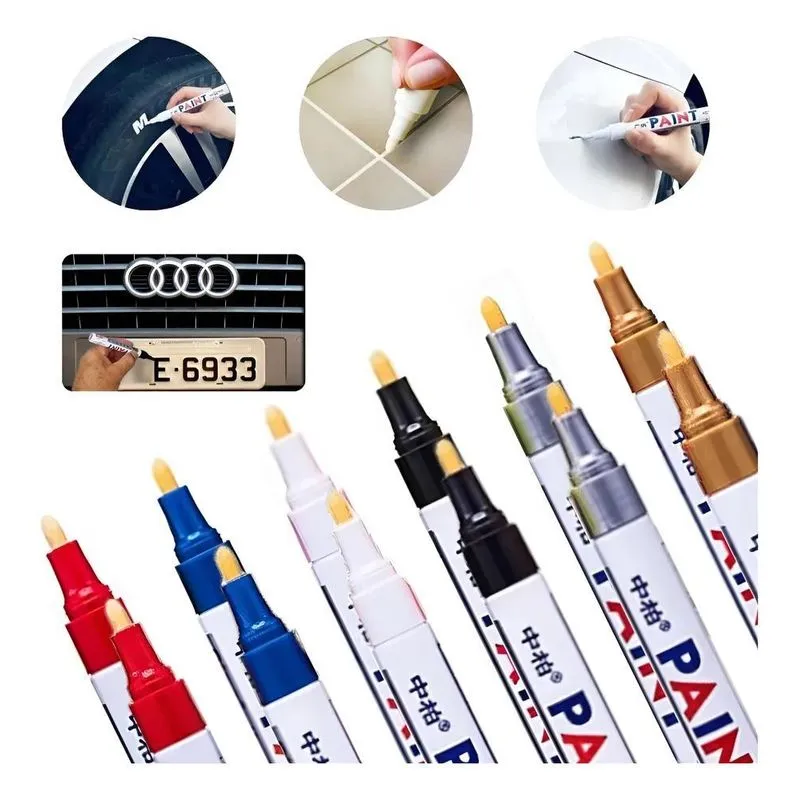 Kit 2 Caneta Reparadora Permanente Tira Riscos Carro Mot Pre