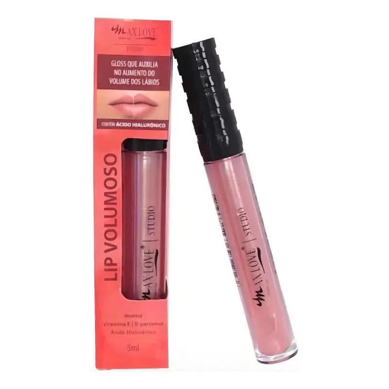 3x Gloss Labial Lip Volumoso Rosa Cintilante Max Love É