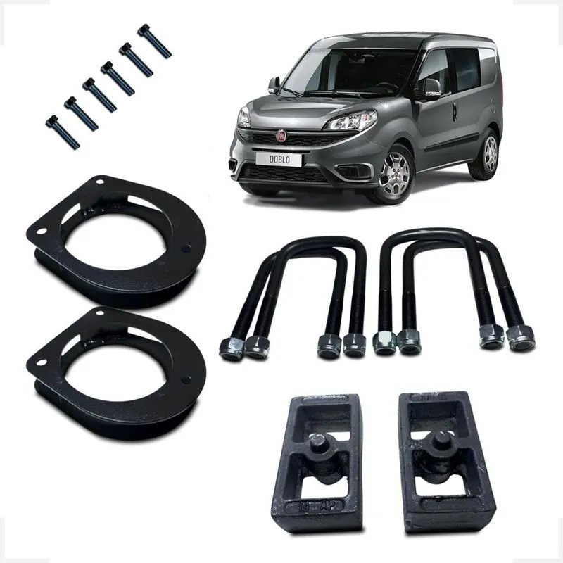 Kit Lift Elevação Completa 4cm Dianteira Traseira Fiat Doblo