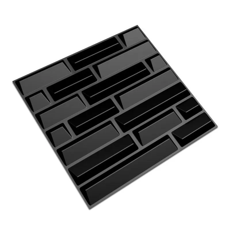 Kit 52 Placas 3d Pvc Preto Decoração Revestimento Premium
