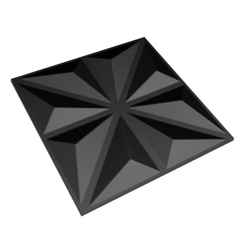Kit 28 Placas 3d Pvc Preto Decoração Revestimento Premium