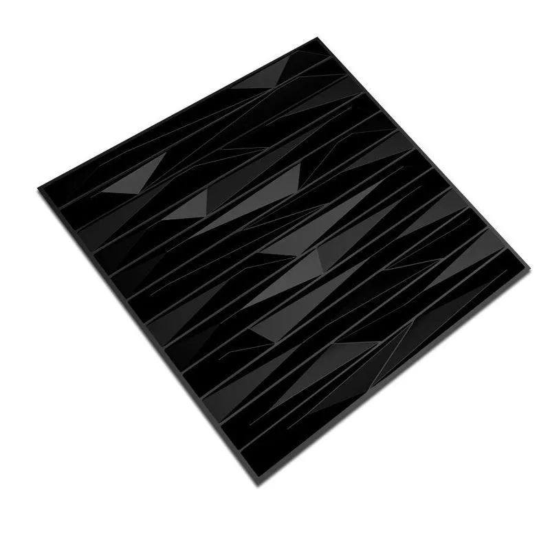 Kit 28 Placas 3d Pvc Preto Decoração Revestimento Premium