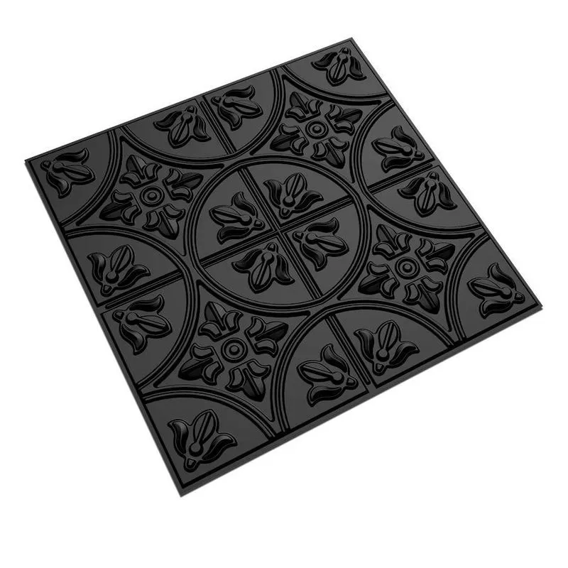 Kit 60 Placas 3d Pvc Preto Decoração Revestimento Premium