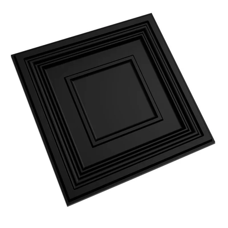 Kit 8 Placas 3d Pvc Preto Revestimento Parede 2m Victoria