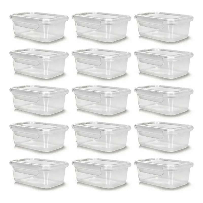 3x Marmita Pote Reutilizável Comida Congelador Kit 12 Pçs Co