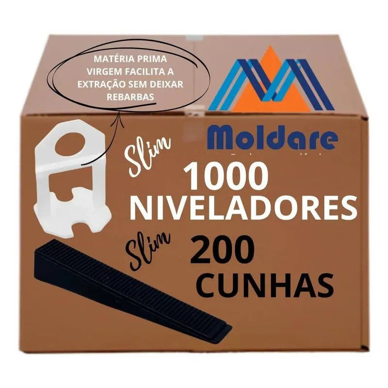 3x 1000 Nivelador + 200 Cunha Moldare Para Porcelanatos E Pi