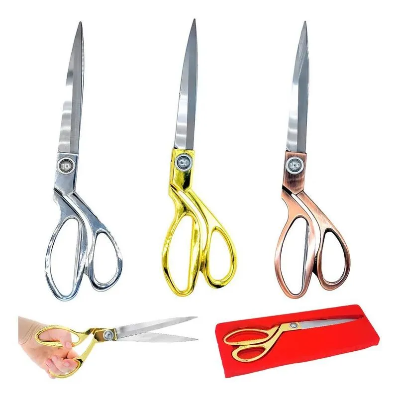 3x Tesoura Alfaiate Profissional Costura Tecido Multiuso Tos