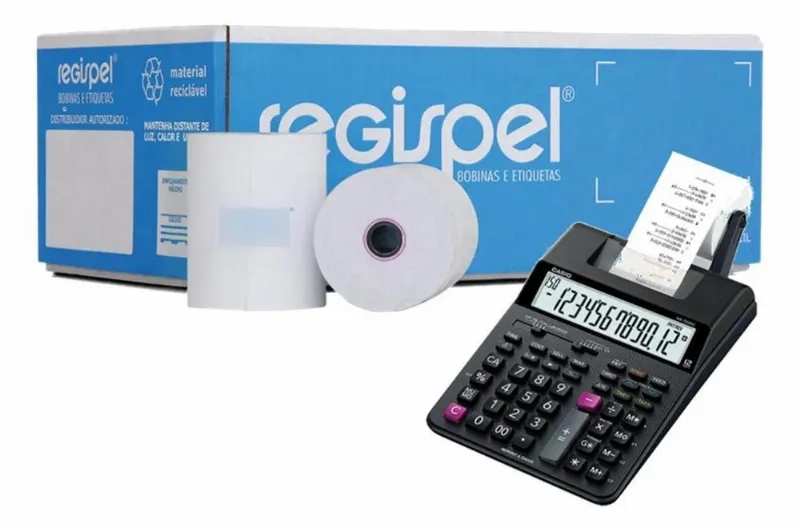 Bobina Para Calculadora Regispel 57x30 Com 30 Unidades Cor B