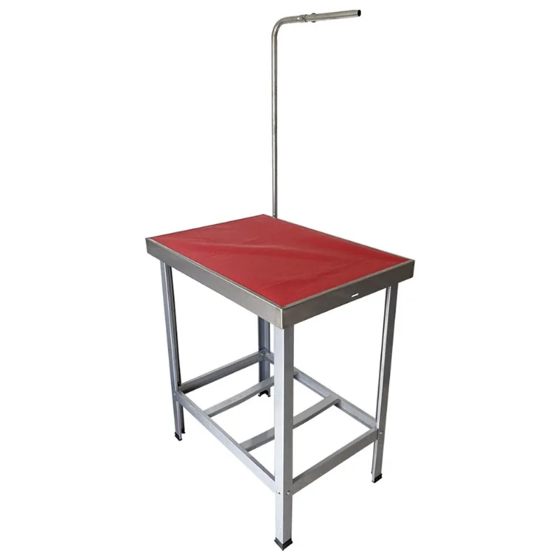 Mesa De Banho E Tosa Inox Alcapet 80x55cm Vermelho Apis-14p
